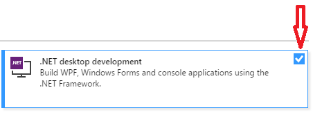Visual Studio .NET desktop development